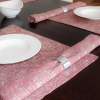 Tischsets aus Halbleinen mit 3cm Kuvertsaum-Design 35 Fresco-Farbe Bordeaux