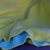 Wohndecke | 100% Bio-Baumwolle | Design 64 Doubleweave | Farbe: Gelb / Ozean