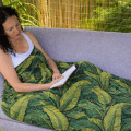Wohndecke Banana Leaf - ca. 130x200cm - Grüntöne - Biobaumwolle